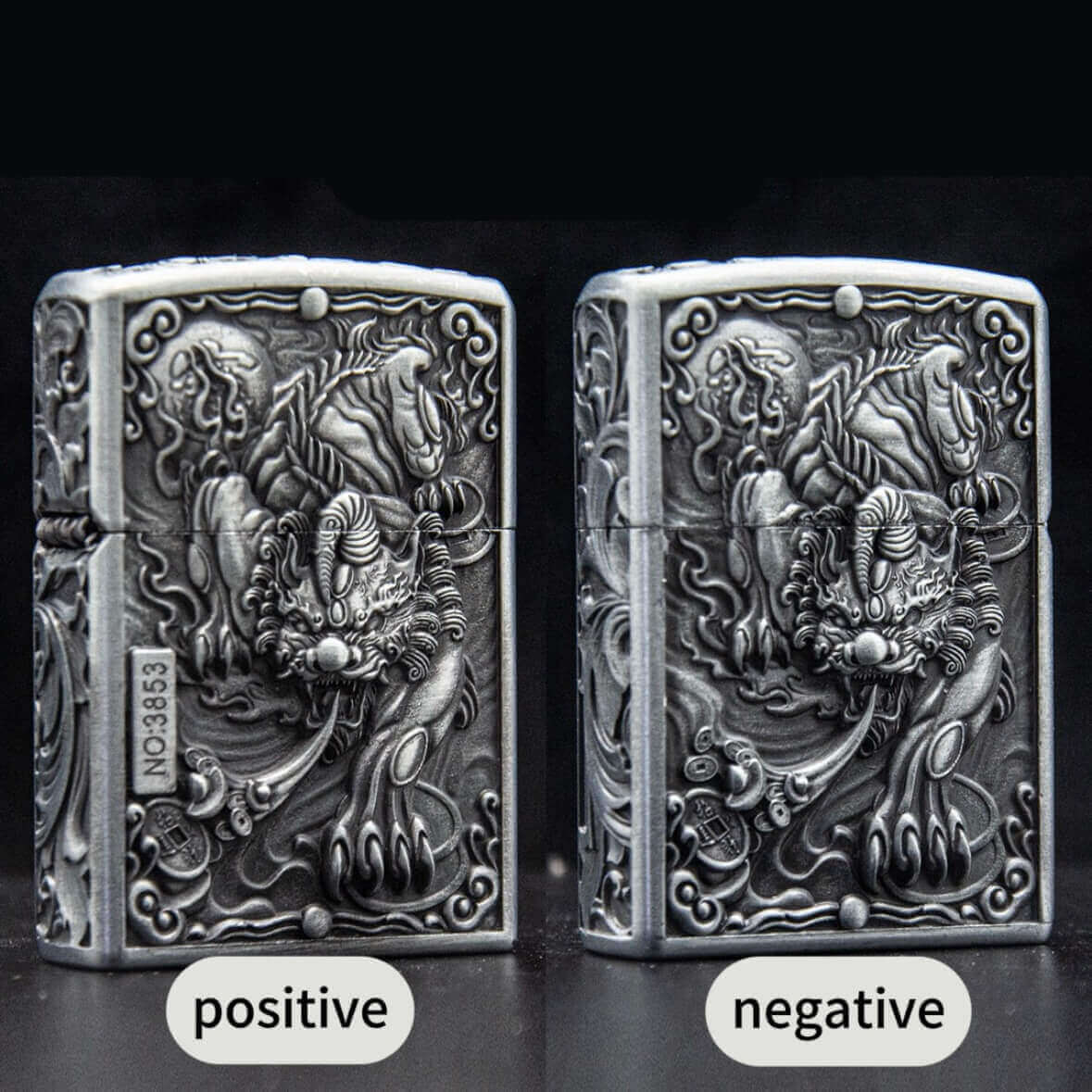 High-grade embossed armor alloy one-piece lighter Kerosene lighter