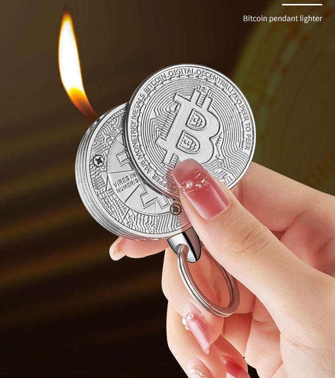 Bitcoin keychain lighter