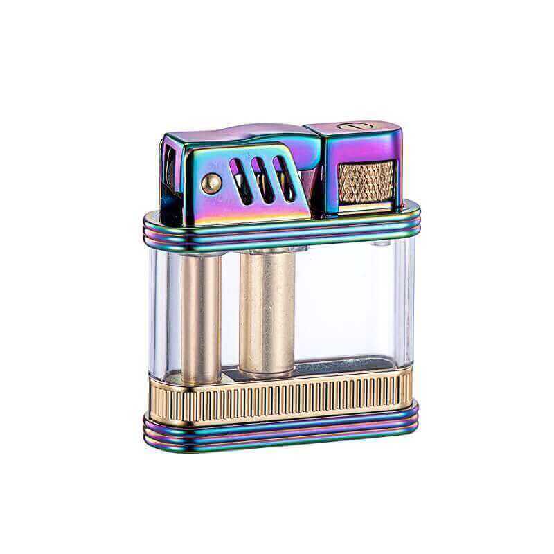 NZ Transparent Kerosene Lighter | Vintage Windproof Oil Lighter with Visible Fuel Tank
