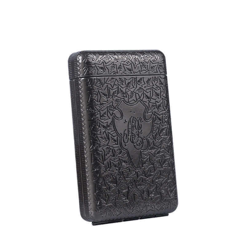 Three Open Alloy Cigarette Case ,Peaky Blinders Creative 3-sided Carved,Ultra-thin Case Classical European