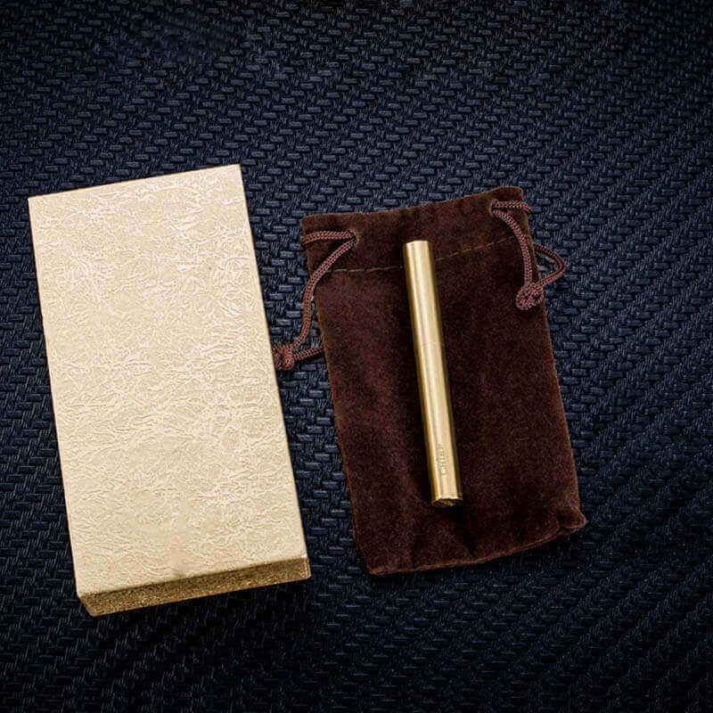 Nunchaku Style Lighter | Compact Brass Metal Oil Lighter with Flip Top Design and Collectible EDC Appearance