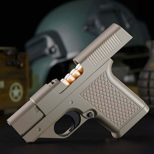 Gun Type Cigarette Case Lighter | Replaceable Clip Windproof Torch Flame EDC Lighter