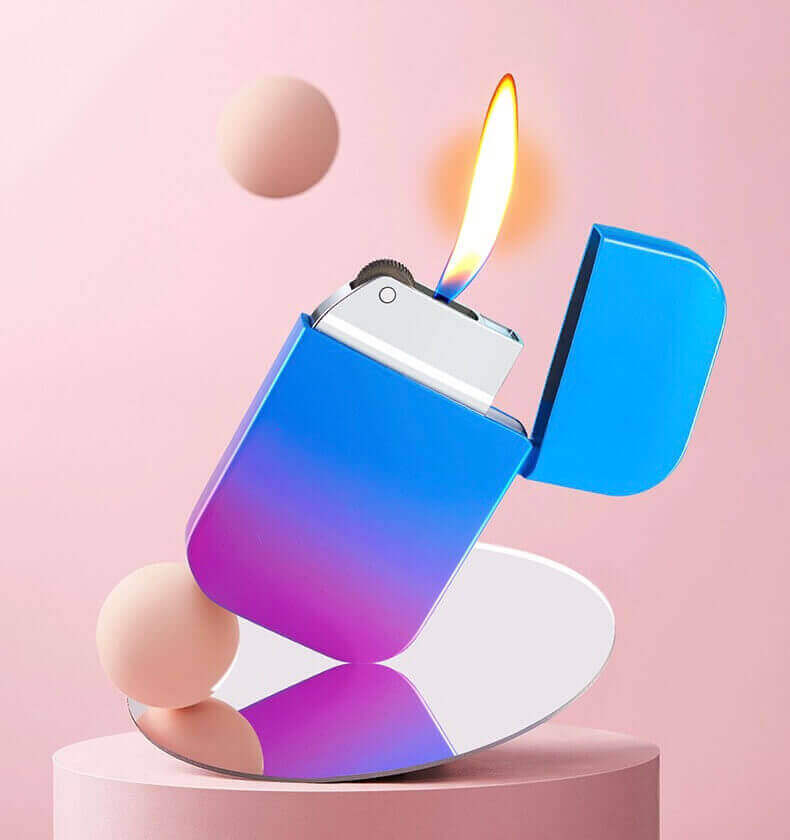 Slim Mini Gradient Color Lighter | Windproof Torch Flame EDC Lighter