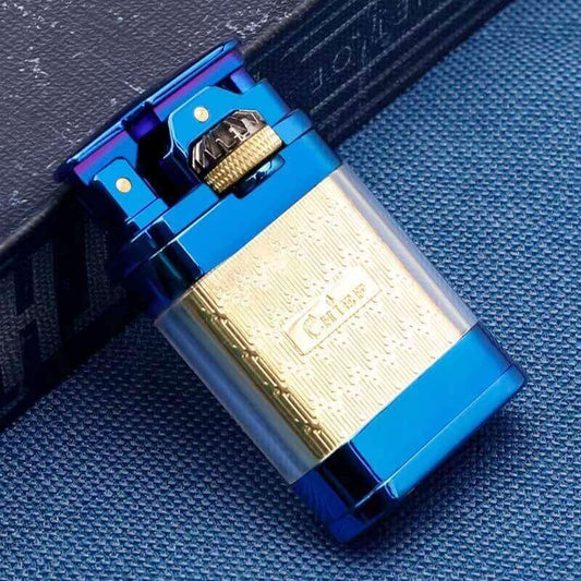 84 CF307 Creative Gear Linkage Side Slide Vintage Lighter Clear Bin Kerosene Lighter