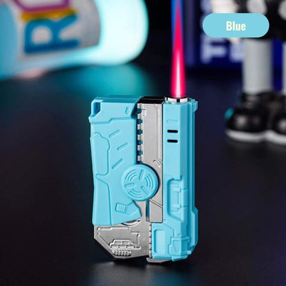 Folding Gyro Lighter | Rotating Jet Flame Windproof EDC Torch Lighter