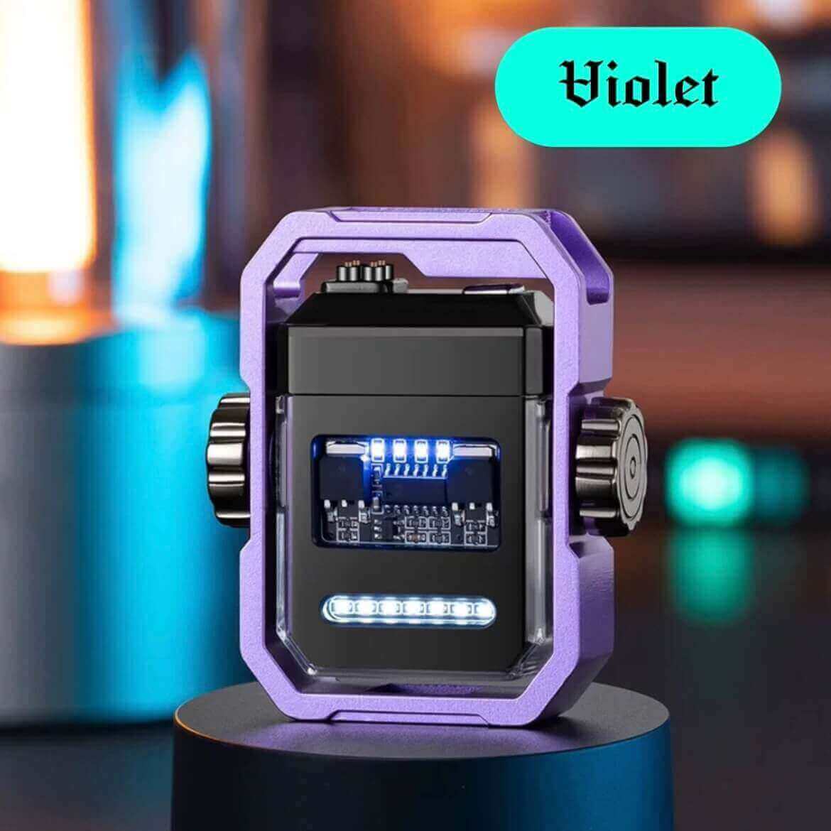 Mechanical Gyro Double Arc Lighter | Finger Decompression Fidget Plasma EDC Lighter