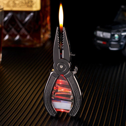 Creative Pliers Lighter | LED Glow Butane Torch Lighter with Tool Design