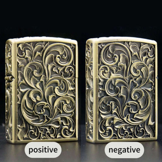 Zorro Embossed Metal Kerosene Lighter | Vintage Engraved Flip Top EDC Lighter