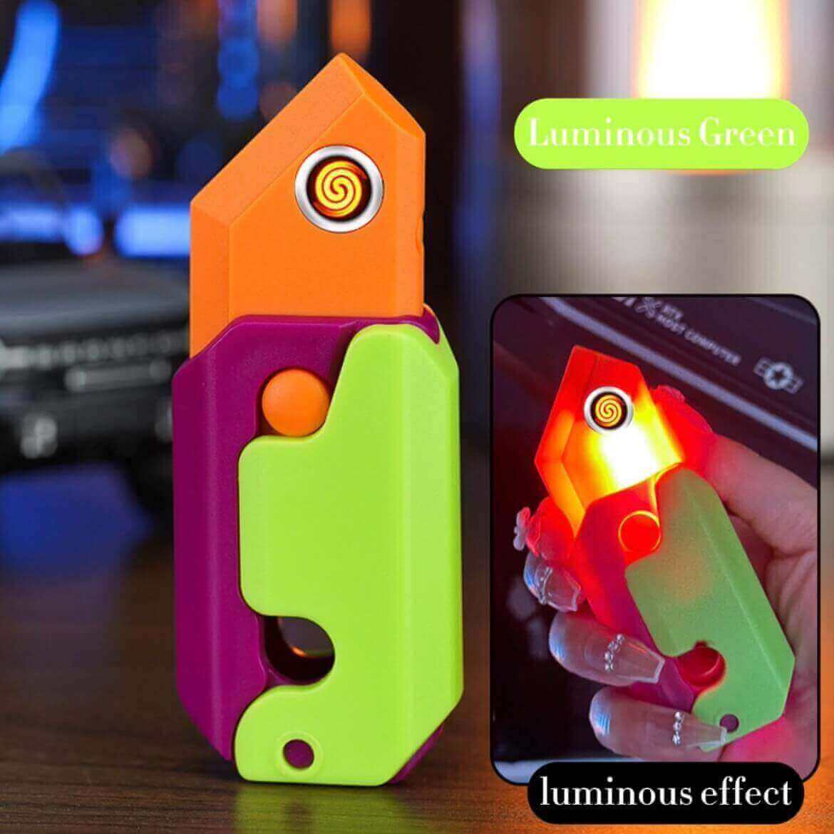 Netflix Decompression 3D Gravity Carrot Knife Lighter