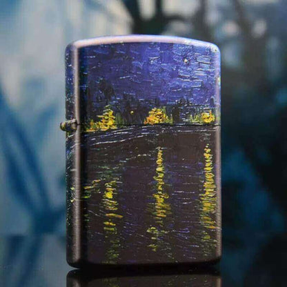 Zorro Vintage Oil Painting Kerosene Lighter | Windproof Flip Top EDC Lighter