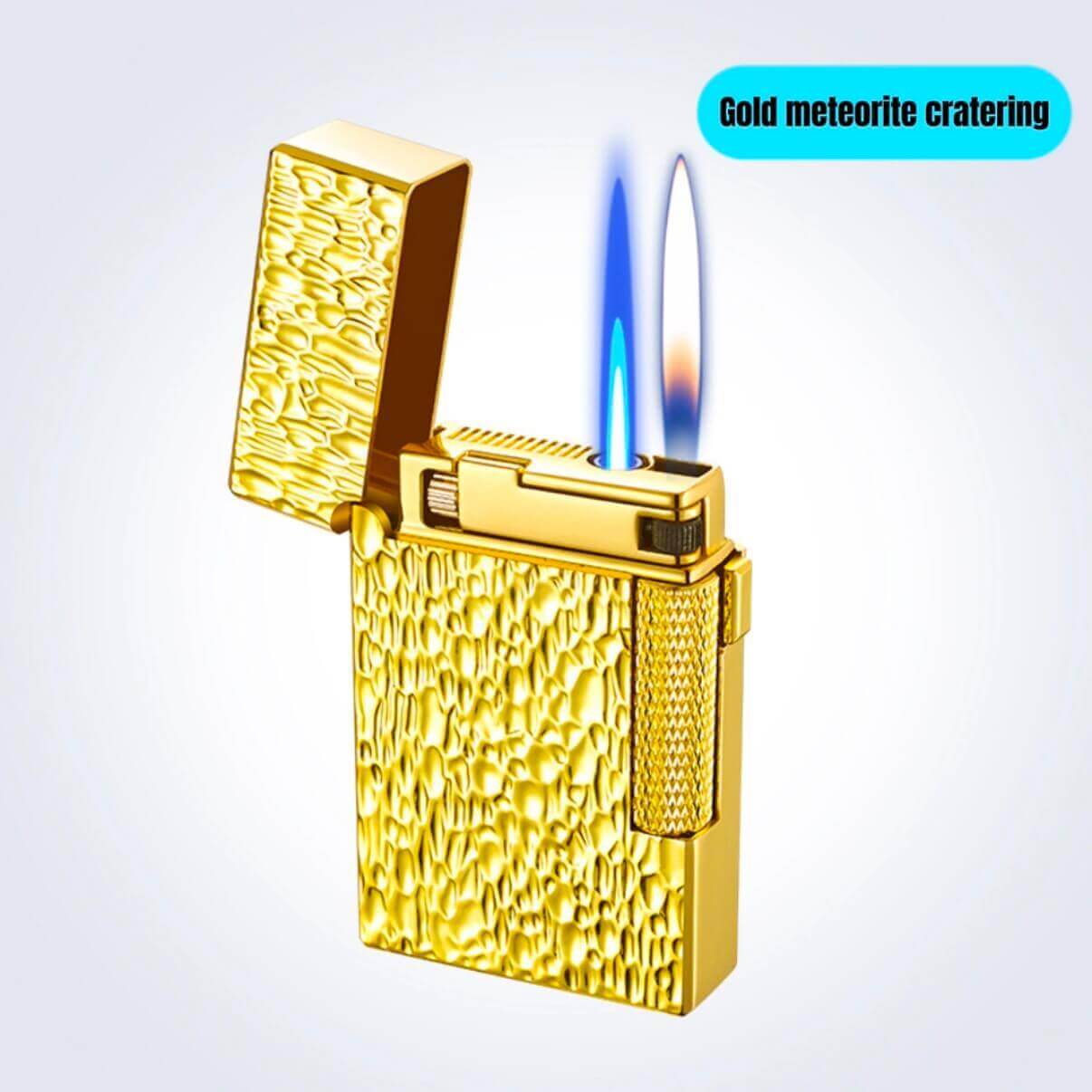 High-value fashion sand wheel inflatable dual-flame lighter