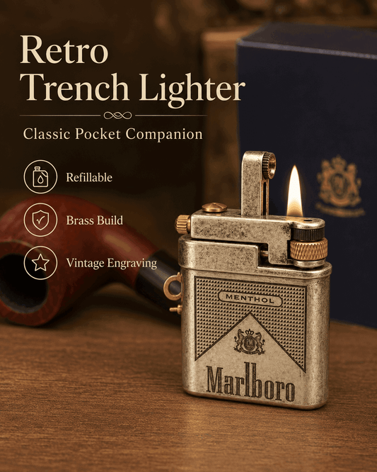 CHIEF 311 Vintage Silver Side-Slide Brass Lighter | A Classic Mechanical EDC Piece