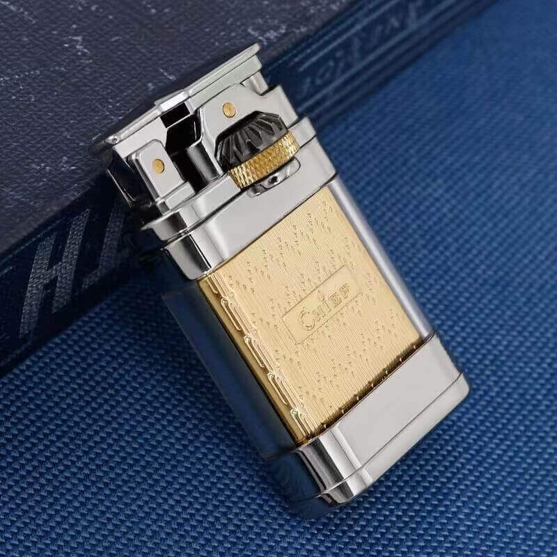 84 CF307 Creative Gear Linkage Side Slide Vintage Lighter Clear Bin Kerosene Lighter