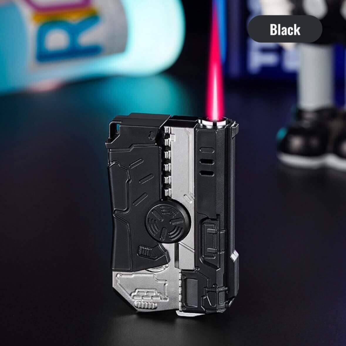 Folding Gyro Lighter | Rotating Jet Flame Windproof EDC Torch Lighter