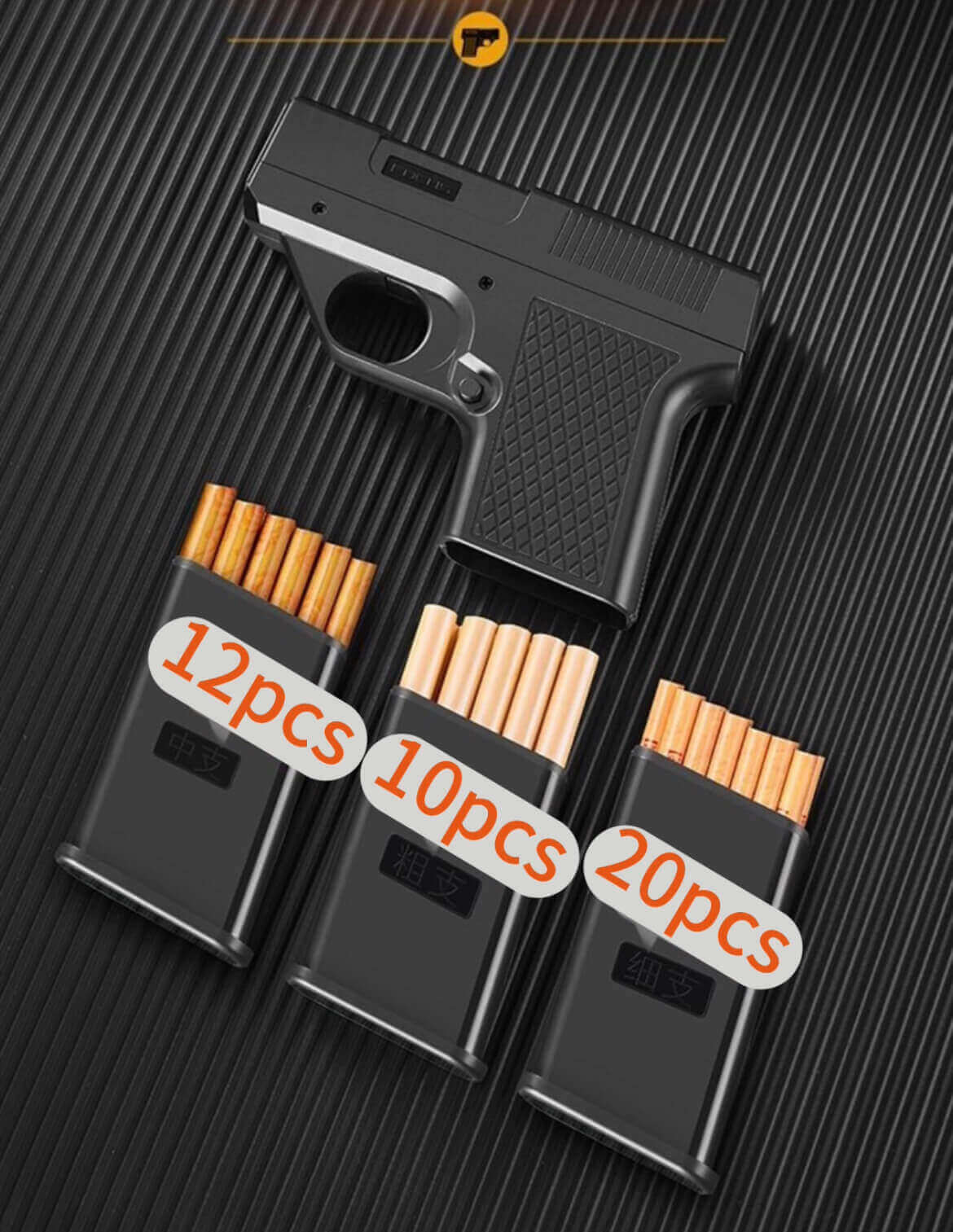 Gun Type Cigarette Case Lighter | Replaceable Clip Windproof Torch Flame EDC Lighter