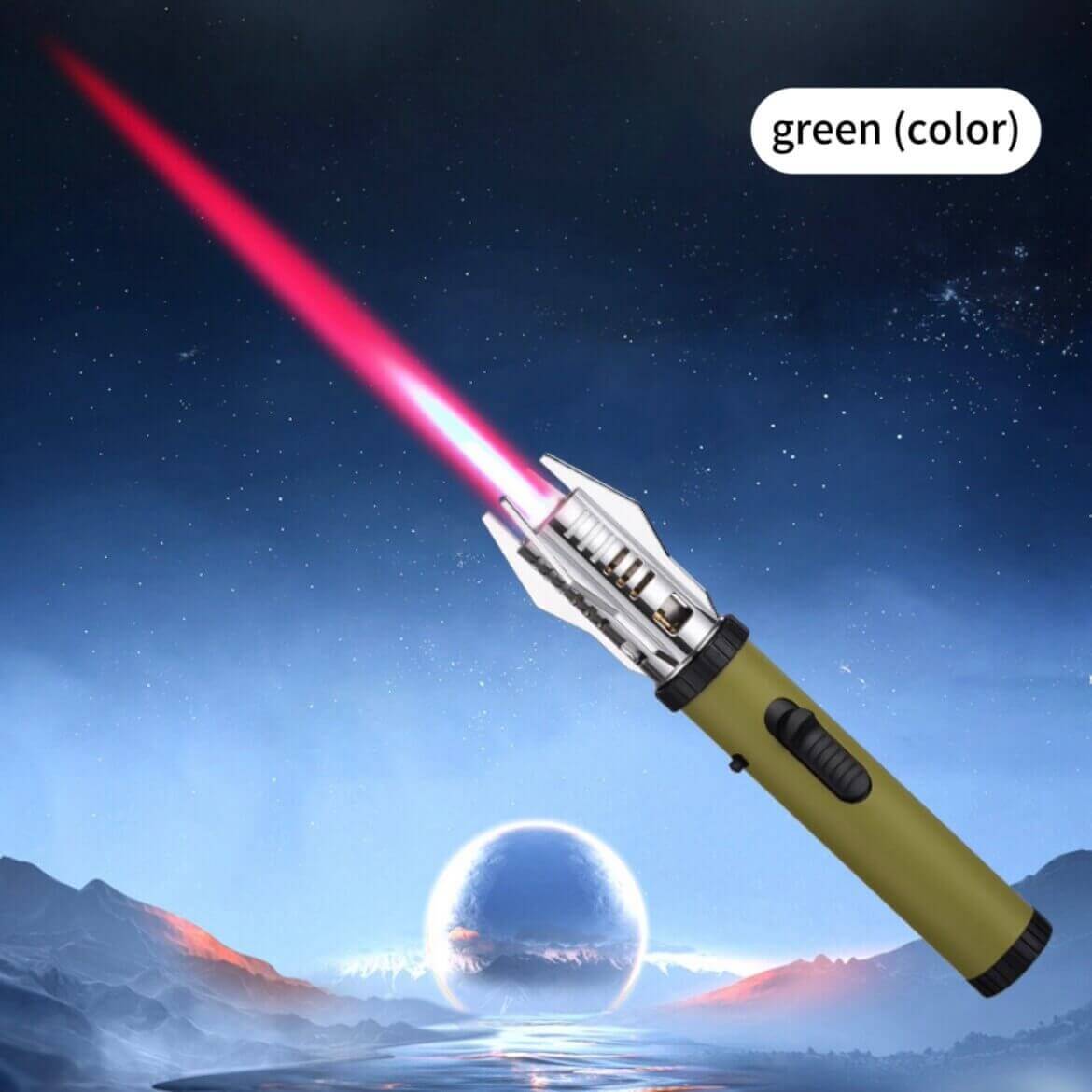 Planet Lightsaber Red Flame Gun Lighter | Windproof Outdoor EDC Torch Lighter