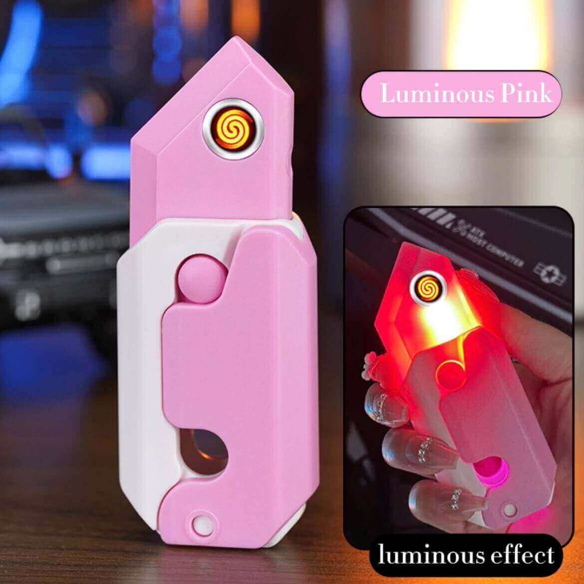 Netflix Style 3D Decompression Cartoon Electric Lighter | USB Rechargeable LED EDC Lighter