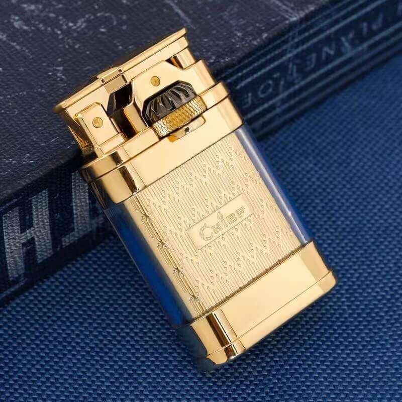 84 CF307 Creative Gear Linkage Side Slide Vintage Lighter Clear Bin Kerosene Lighter