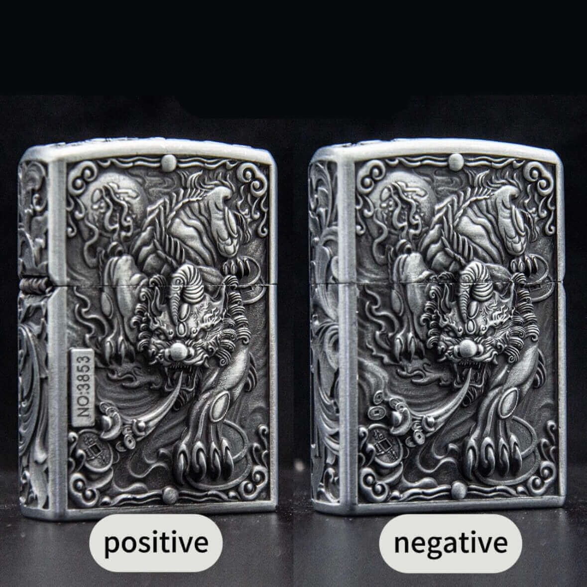 High-grade embossed armor alloy one-piece lighter Kerosene lighter