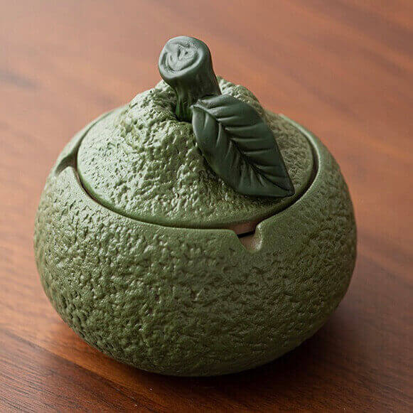 Creative Orange Fruit Ashtray | Decorative Ceramic Smoking Tray for Home & Office