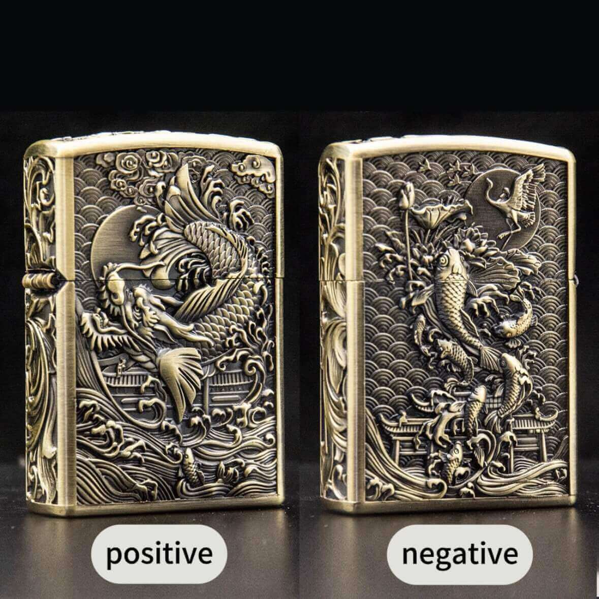 High-grade embossed armor alloy one-piece lighter Kerosene lighter