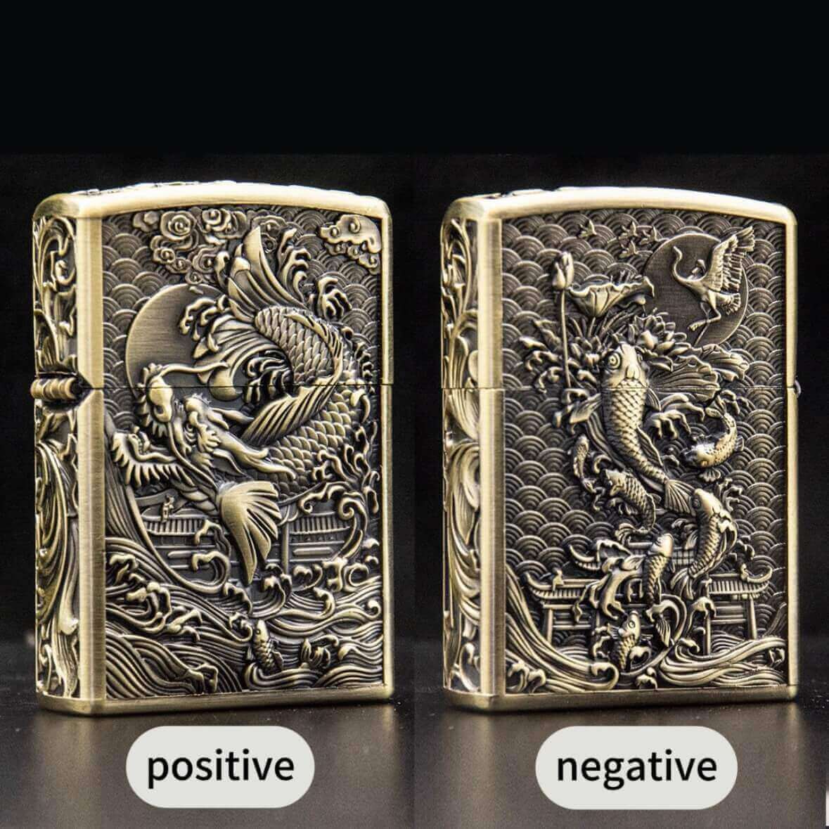 Zorro Embossed Metal Kerosene Lighter | Vintage Engraved Flip Top EDC Lighter