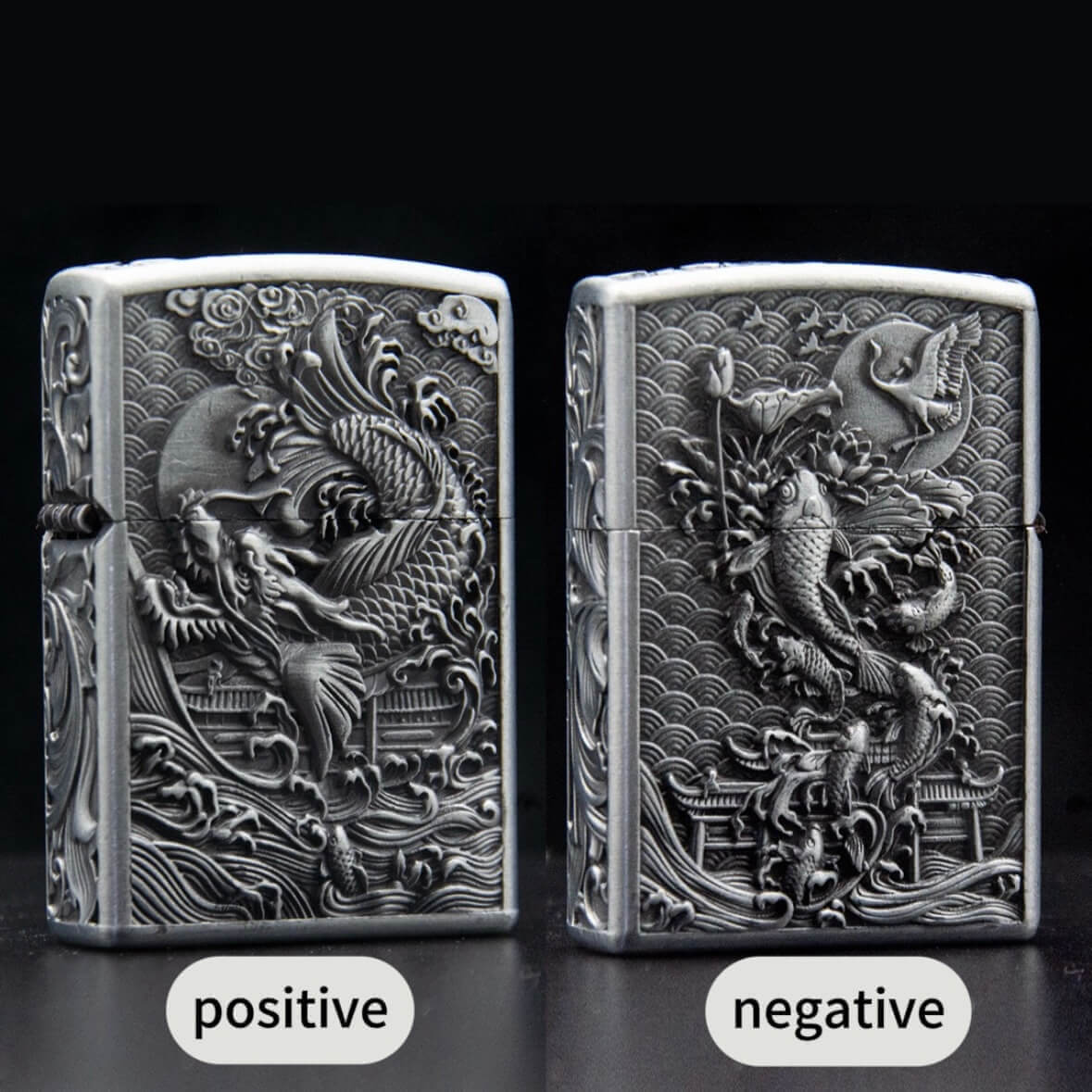 High-grade embossed armor alloy one-piece lighter Kerosene lighter