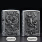 Zorro Embossed Metal Kerosene Lighter | Vintage Engraved Flip Top EDC Lighter