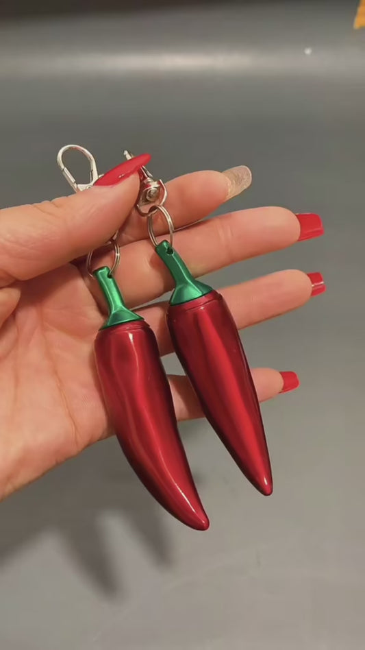 Chili Pepper Keychain Lighter | Mini Refillable Kerosene Novelty EDC Lighter
