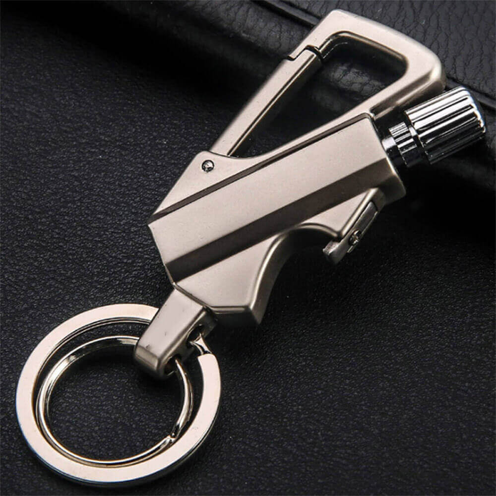 Key chain beer open match lighter