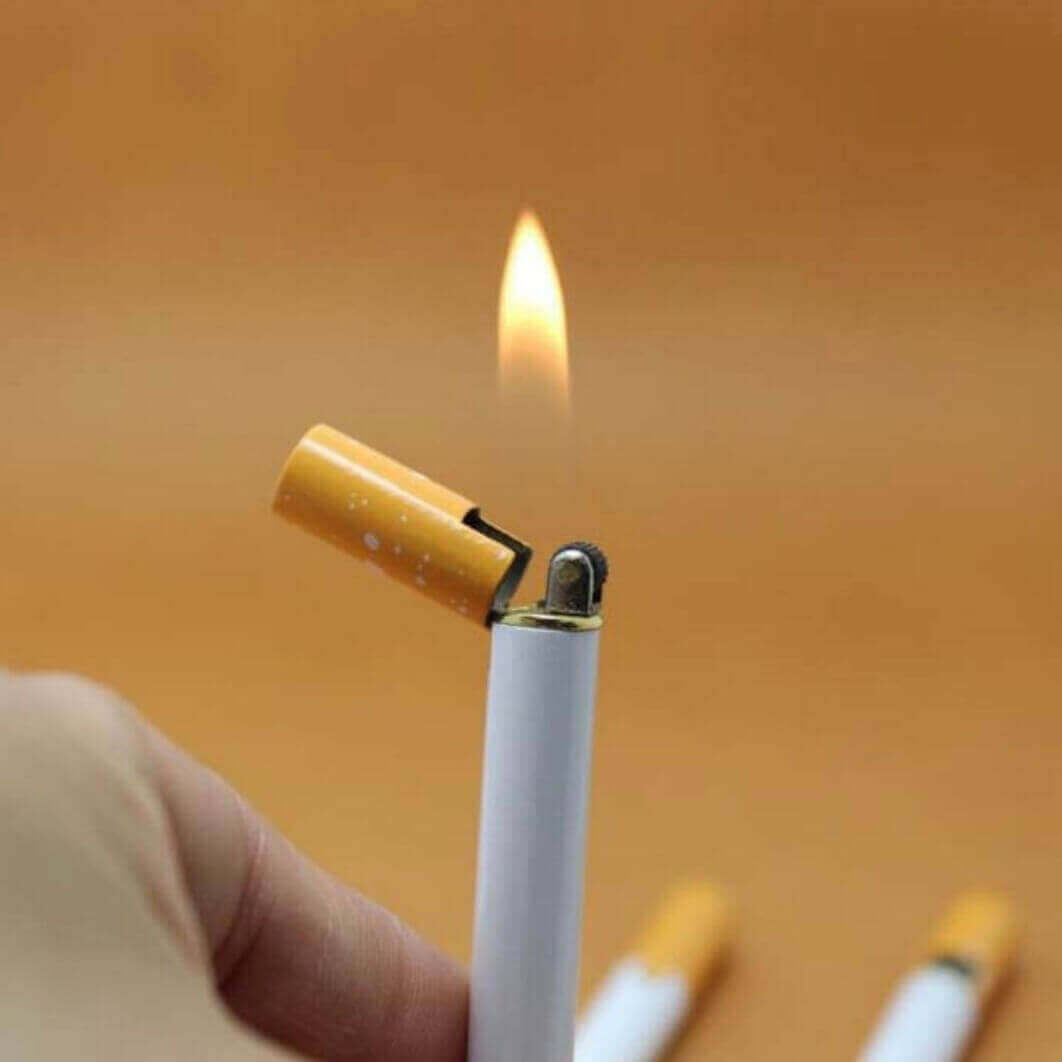 Creative Cigarette Shape Lighter | Portable Butane Refillable Novelty Lighter for Collection & Gift