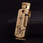 Flamido Brass Kerosene Lighter | Antique Vintage Engraved Windproof Oil Lighter for Collection