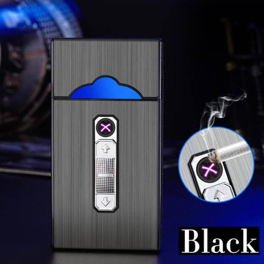 USB Rechargeable Cigarette Case Lighter | Electronic Windproof EDC Lighter
