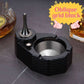 Oil Electric Lighter Ashtray | 2-in-1 Rechargeable Windproof Lighter with Portable Cigarette Ashtray Design