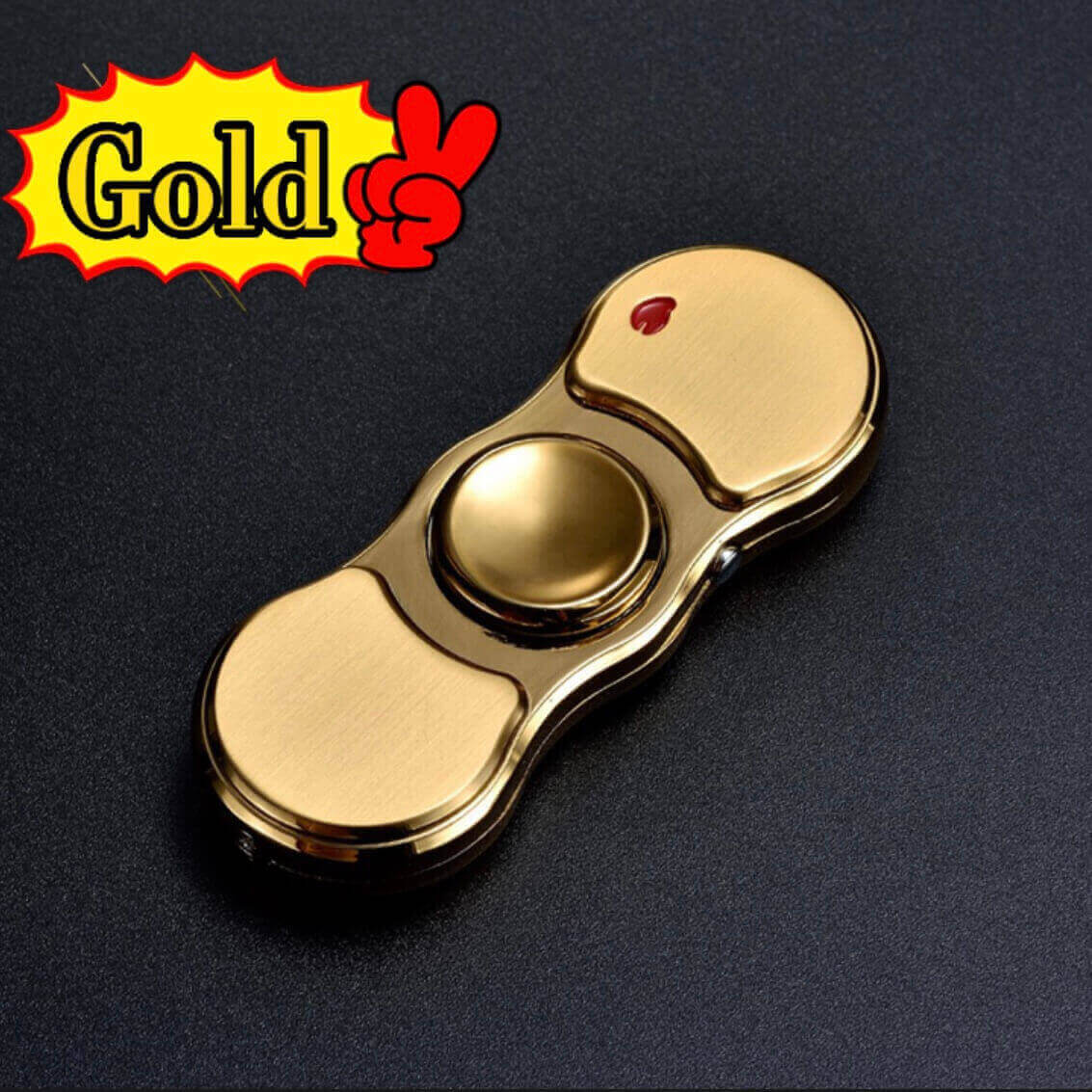 Fidget Spinner Lighter | USB Rechargeable Electric Lighter with Fingertip Gyro Stress Relief LED Design