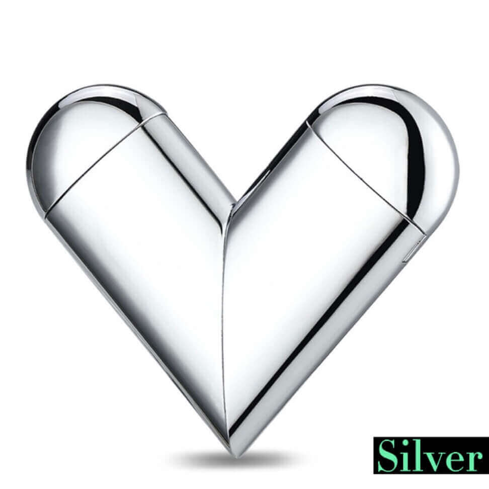 Heart—Shaped USB Charge Metal Electronic Lighter