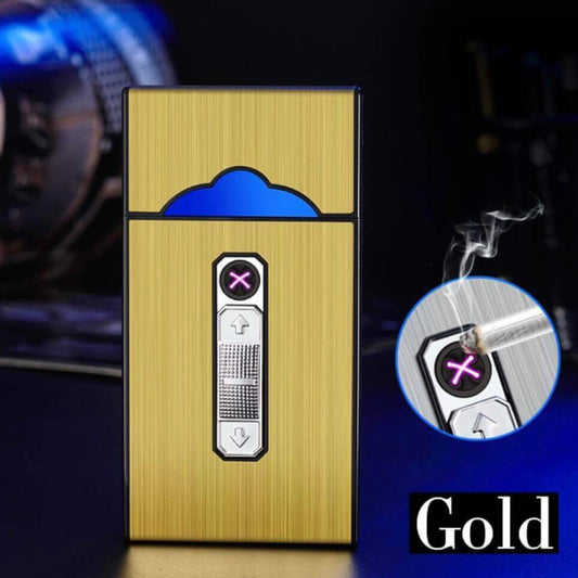 USB Rechargeable Cigarette Case Lighter | Electronic Windproof EDC Lighter