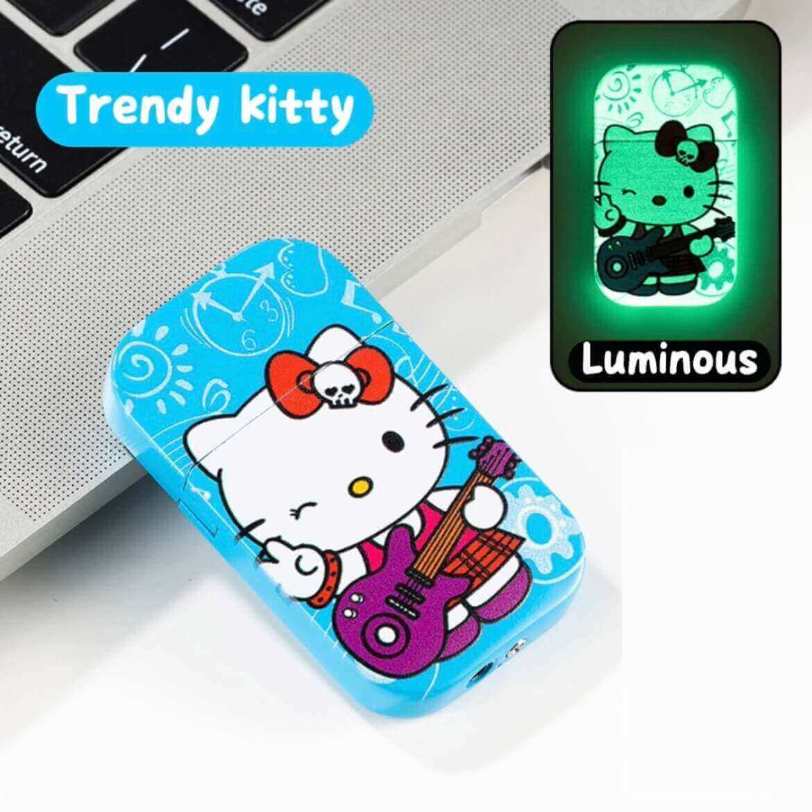 Luminous Cartoon Kerosene Lighter | Glow In The Dark Pink Flame Vintage EDC Lighter