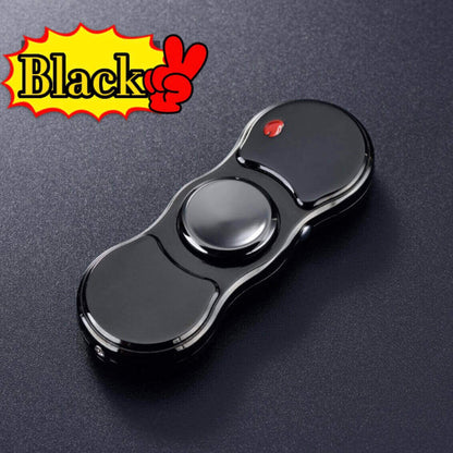 Fidget Spinner Lighter | USB Rechargeable Electric Lighter with Fingertip Gyro Stress Relief LED Design