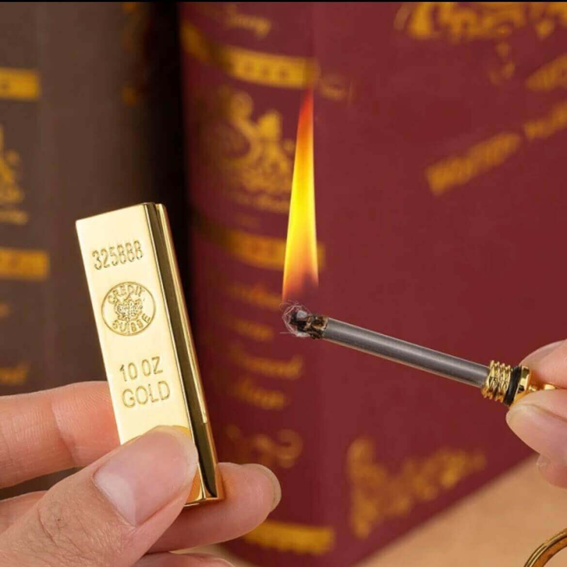 Gold Bar Shape Ten Thousand Match Lighter