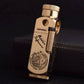 Flamido Brass Kerosene Lighter | Antique Vintage Engraved Windproof Oil Lighter for Collection
