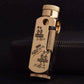 Flamido Brass Kerosene Lighter | Antique Vintage Engraved Windproof Oil Lighter for Collection