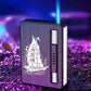 Cigarette Case Lighter 10 Pack | Compact Cigarette Holder Box with Adjustable Flame Refillable Lighter