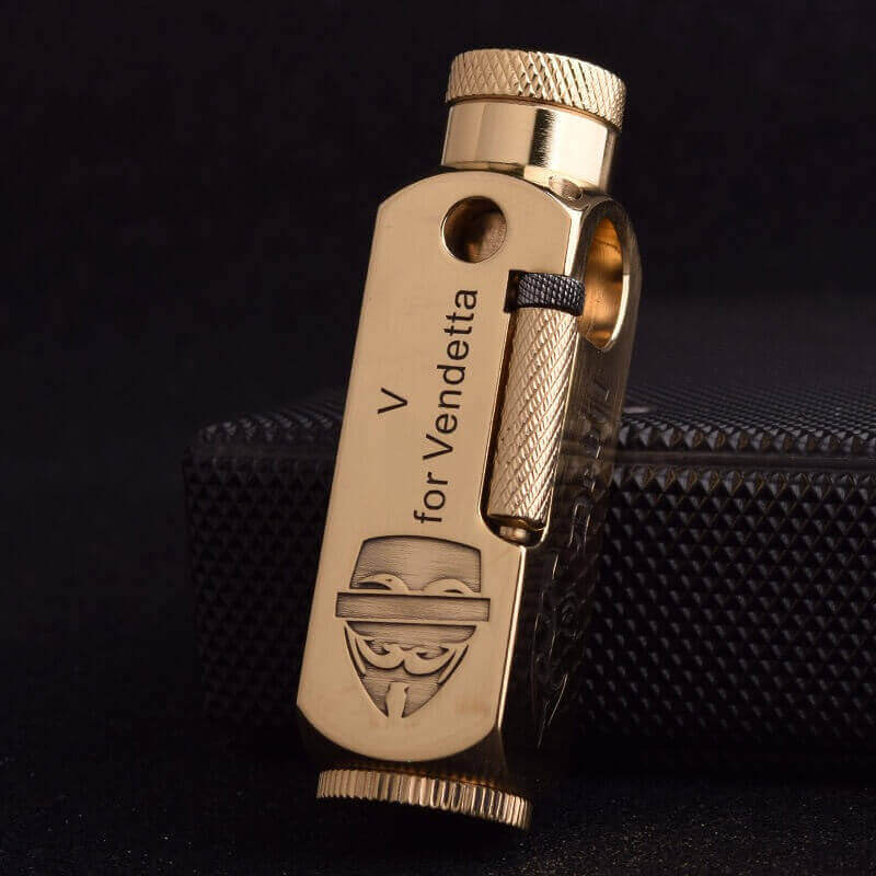 Flamido Brass Kerosene Lighter | Antique Vintage Engraved Windproof Oil Lighter for Collection