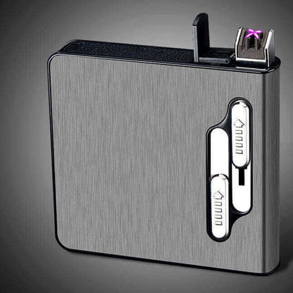 Double Arc Rechargeable Cigarette Case Lighter | Windproof Electric EDC Lighter