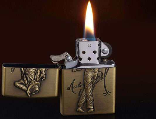 Windproof bronze embossed Mike Jackson lighter