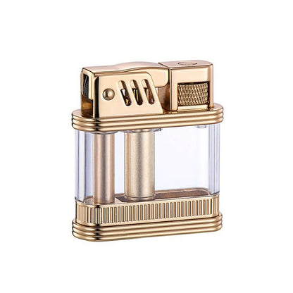 NZ Transparent Kerosene Lighter | Vintage Windproof Oil Lighter with Visible Fuel Tank