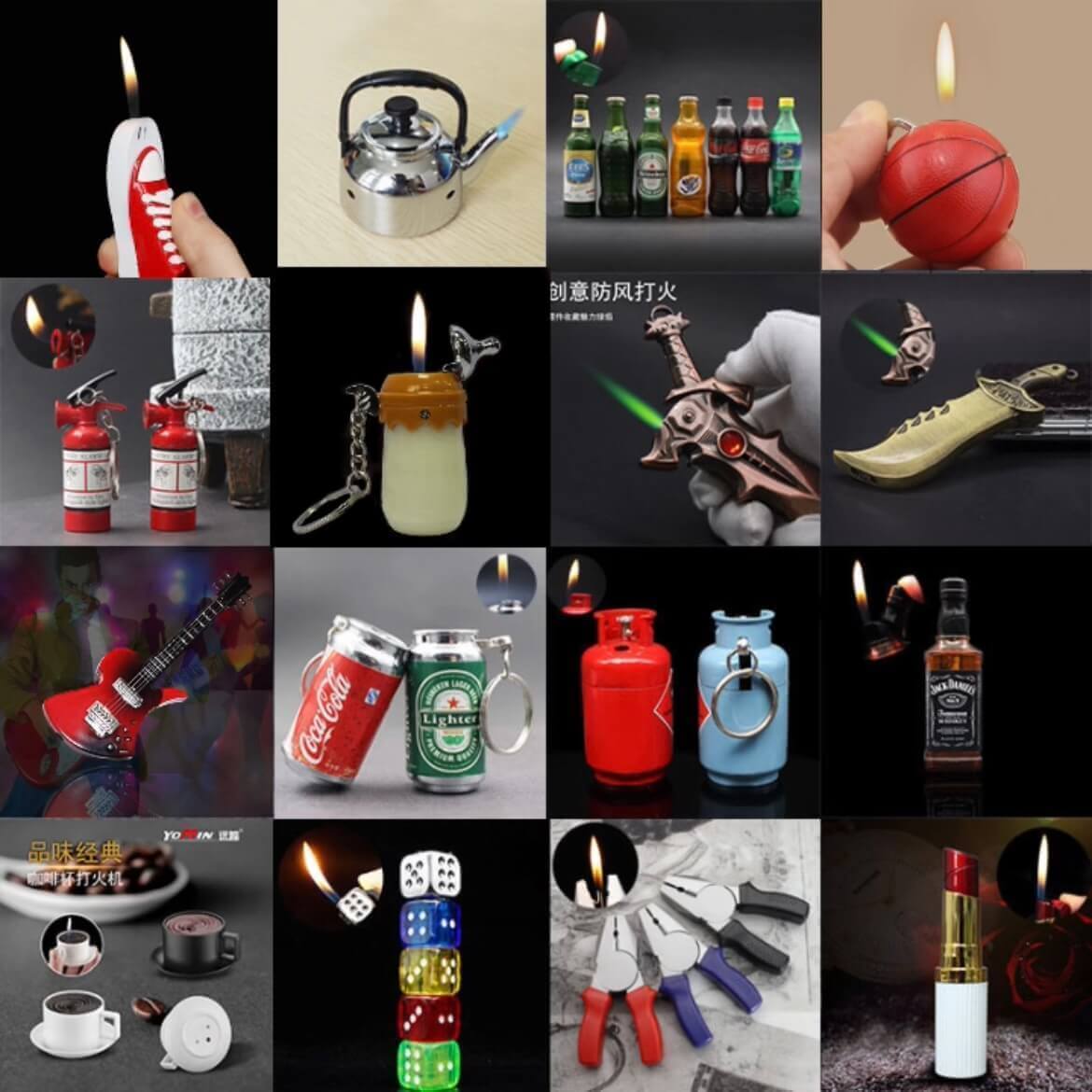 Creative Shape Lighters (Randomly get the amazing lighters in the compilation pictures)