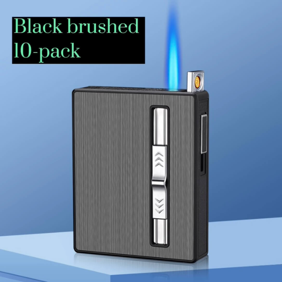 Gas-electric dual-use automatic cigarette case lighter