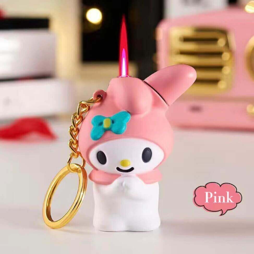 Melody Cartoon Keychain Lighter | Cute Mini Windproof Kerosene EDC Lighter